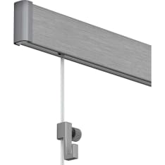 Pisla Easy 200cm brushed aluminum wall rail set