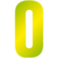 Pisla 17cm yellow reflective number sticker