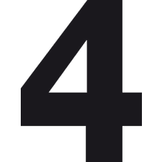 Pisla 8cm musta numerotarra