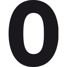 Pisla 8cm musta numerotarra