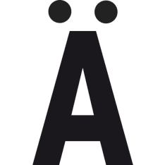 Pisla 8cm black letter sticker