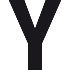 Pisla 8cm black letter sticker