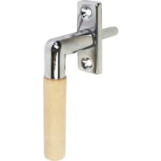 Sauna window handle zink/chrome/wood