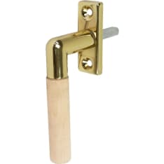 Sauna window handle zink/chrome/wood