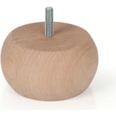 Pisla 4-pack wooden leg 92*50mm raw beech M8