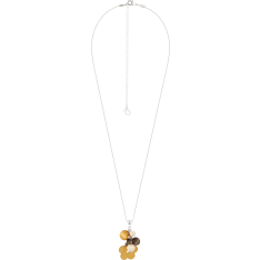 The Kirjolemmikki pendant is made of wooden beads and cut-to-shape wood. Chain 80–88 cm, pendant 7 cm. Handmade in Finland....