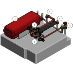 Nibe Topset installation kit for heat distribution and hot water installations