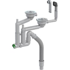 Prevex Smartloc 2-basin kitchen water trap with basket bottom valve