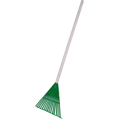 Plastex 81cm leaf rake with wooden handle