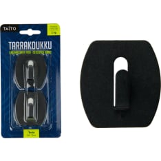 Taito self adhesive hook black steel 2 pcs