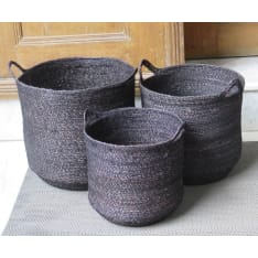 Black basket for plants