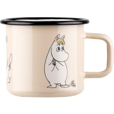 Muurla Niiskuneiti Retro 3.7dl beige enamel mug
