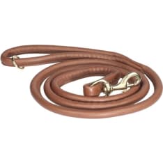 Pet First Classic leather leash with brass lock