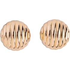 Cailap round stripe print earrings