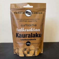 Lakumesta Gluten-free White Chocolate with liquorice powder 120g oat liquorice