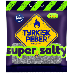 Fazer Tyrkisk Peber Super Salty salty liquorice bag 80g