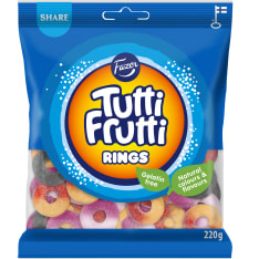 Fazer Tutti Frutti Rings candy bag 220g