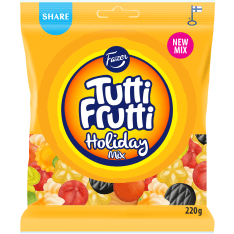 Fazer Tutti Frutti Holiday Mix candy bag 220g