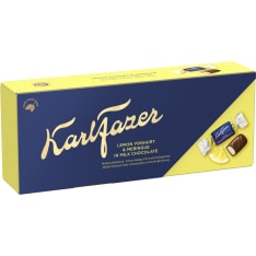 Karl Fazer lemon & meringue yoghurt milk chocolate pralines 250g
