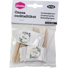 Juhlamaailma Cocktailtikku ONNEA 24 kpl/pkt