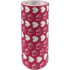 Wide streamers with hearts, long roll, 1 roll