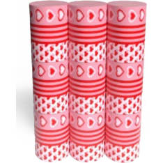 Streamers with hearts, 3 rolls