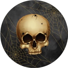 Halloween skull 10 pcs 18cm cardboard plate