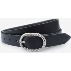 Ninis Women's Black Leather Belt