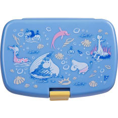 Moomin Beach play lunch box blue