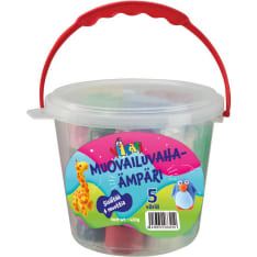 Viikari muovailuvahasetti ämpärissä