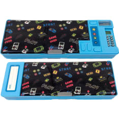 Game On multi-purpose pencil case with a calculator