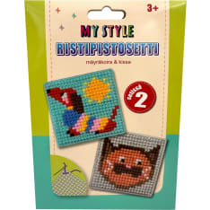 Mäyräkoira & kissa ristipistosetti