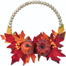 Finnmari 30 cm autumn wreath with wooden beads