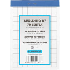 Luontevat A7 70 sheets 7x7 mm squared memopad