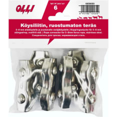 Olli rope connector 5-8 mm 6 pieces stainless steel