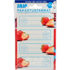 Sajp strawberry freezer sticker