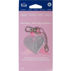 Kilu Pink ribbon small heart reflector