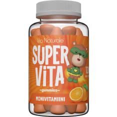 Via Naturale Super Vita monivitamiini gummies Appelsiini 120 kpl ravintolisä