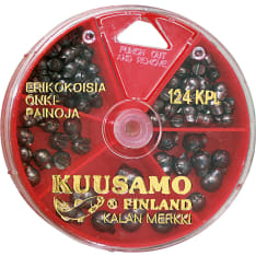 Kuusamo 124kpl erikokoisia onkipainoja