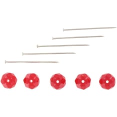 Kuusamo 5 pcs red beads 8 mm + needles spare parts set