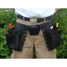 Tannery Manu leather black tool belt