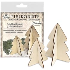 J.K. Primeco 2pcs Spruce natural Wood decoration