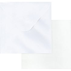 Folded pearlescent card + envelope square champagne 5+5