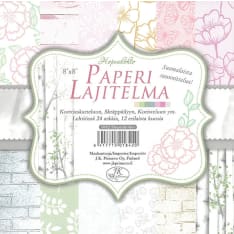 Paper assortment 8x8 pearlescent silver