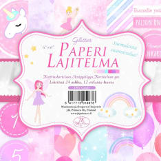 J.K. Primeco Candy glitter 6"x 6" skräppäyslehtiö