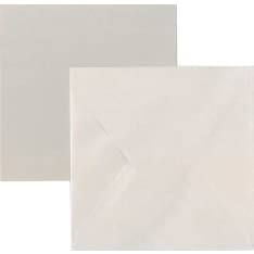 Folded pearlescent card + envelope square champagne 5+5