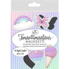 J.K. Primeco 4kpl Lila/pinkki timanttimaalausmagneetti