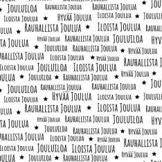 Gift wrapping paper 70cm x 5m Joulutoivotukset black