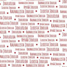 J.K.Primeco Joulutoivotukset punainen 70cmx5m lahjapaperi