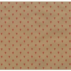 Gift wrapping paper natur 70cmx5m Heart red